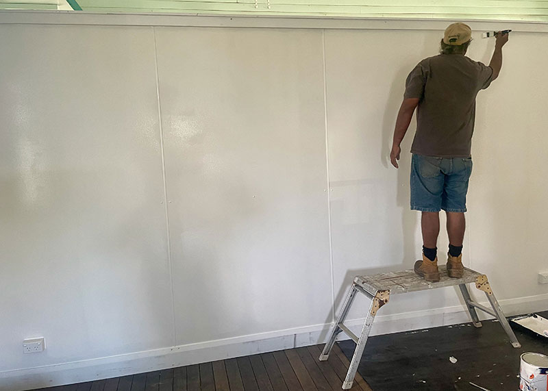 Wall-getting-painted